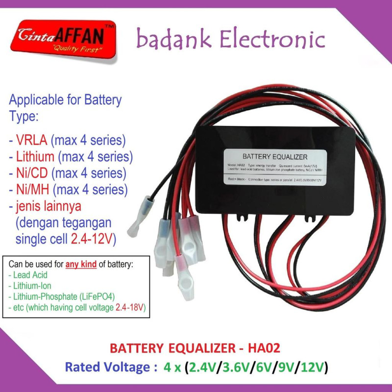 HA02 Battery Equalizer Balancer VRLA Lithium NiCD NiMH Solar Cell Aki